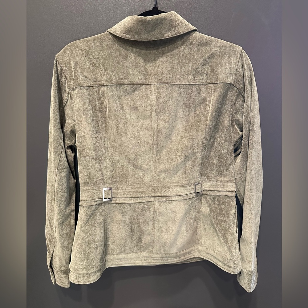 Christopher & Banks | Green Utility Jacket‎ with Classic Collar | Small - Picture 9 of 10